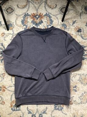 Robert Barakett Sweatshirt Mens Large Gray Fleece Crewneck Pullover Solid